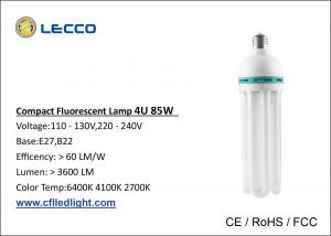  4U 85W Energy Saving Fluorescent Bulbs , High Efficiency Light Bulbs T5 6400K Manufactures