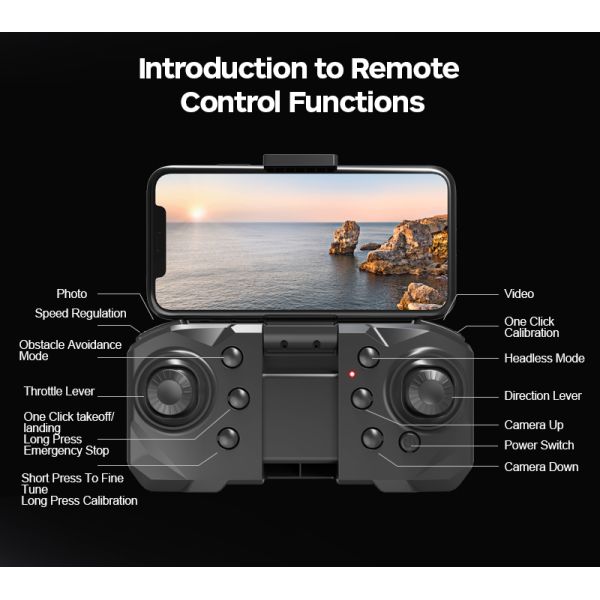 A13 Mini Drone 4k Dual Camera Obstacle Avoidance Optical Flow Foldable Wifi Brushless Motor Dron Quadcopter Toy Foldable