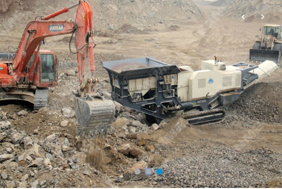 Construction Works 950mm Feeding Mobile Stone Crusher