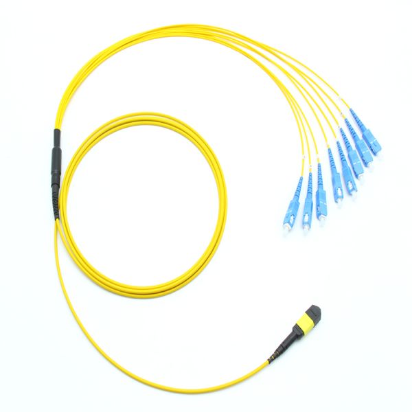Super Low Insertion Loss MTP Trunk Cable 8 Cores Trunk Cable Yellow Color