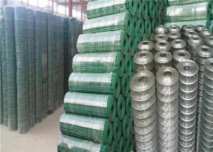 China 1/2'' 1'' Green color pvc coated black galvanized iron wire welded mesh roll on sale