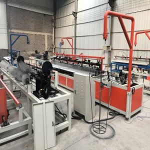  China factory price 5m width fully automatic and efficient PLC chain link fence making machine Manufactures