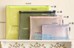 PVC Mesh File Bag With Closure Zipper File Folder Bag, Promotional hot PVC