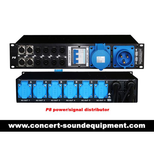 P8 P4 Power / Signal Distributor For Line Array Speaker Systems In Concert And