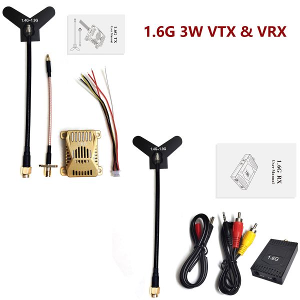 1.6Ghz 3W FPV VTX VRX UAV Video Transmitter and Receiver for Drone Transmission