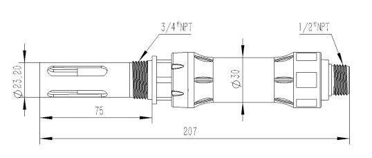 industrial conductivity sensor size
