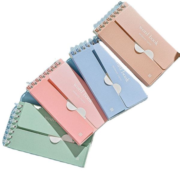 Quality Mini Self-Adhesive Magnetic Notebook Cover Paper Notepad for English Study Journal Diary Memory Book Recite Words Memo Pad for sale