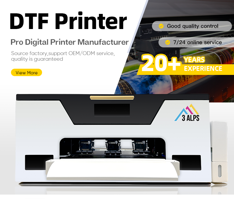 Inkjet Printers Automatic Roll-to-Roll DTF Printer Printing Machine A3 with Pigment Ink Fabric& Tshirt Transfer Drucker Machine