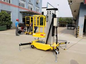  Anti Skid Mobile Aerial Work Platform High Strong Hydraulic Man Lift Yellow Manufactures