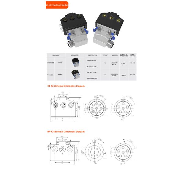 24 Pin Tool Side Automated Fixtures Electrical Module Tool For Quick Change Tooling