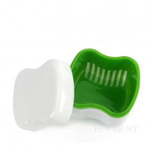 China Denture Container Dental Tooth Storage Box Bath Case False Teeth Rinsing on sale