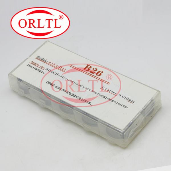 ORLTL 50 Pcs Common Rail Adjusting Shim Gasket B26 Fuel Injector Adjustment Standard Base Washer Size 1.560mm-1.600mm