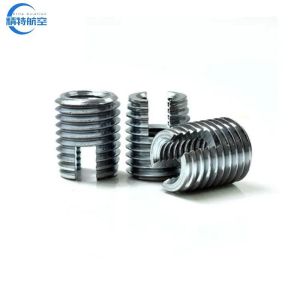  Non-Customized Slotted Type M8 1mm Thread Insert Hardware Screw Self Tapping Insert with Nickel Plated Surface Manufactures