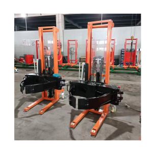  450kg Manual Stacker Single Mast Manual Paper Roll Stacker 2 Meter Lift Stacker with 360 Degree Rotation Manufactures