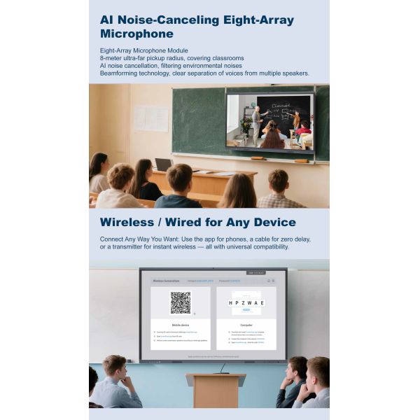 14.0 Android Smart Interactive Board 86 Inch for Teaching Meeing C type