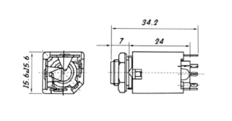 Vertical PCB Mounted Small Electrical Connectors 5 Pin Female Jack Socket