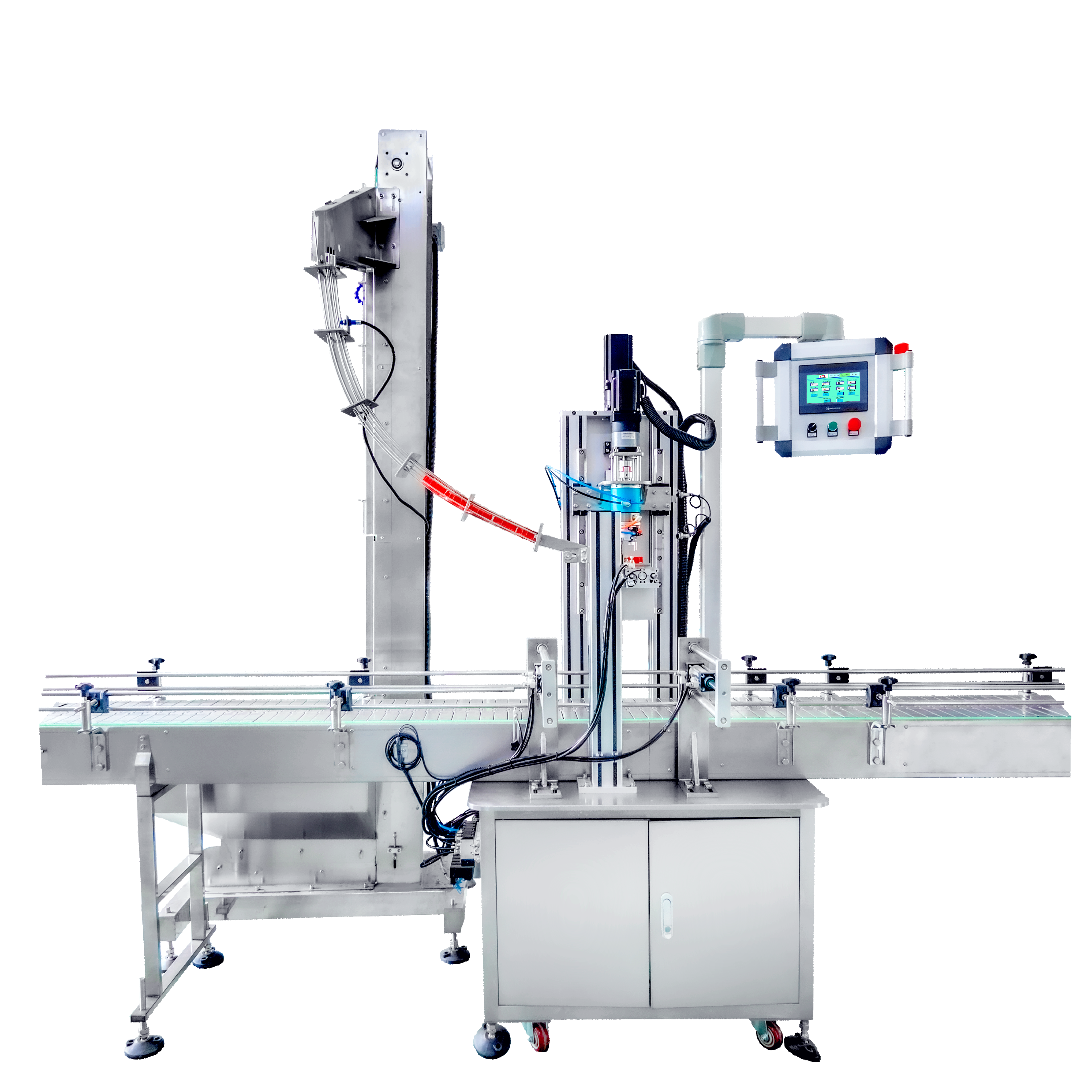 Touchscreen Bottle Screw Automatic Capping Machine For Plastic Bucket Lid OEM