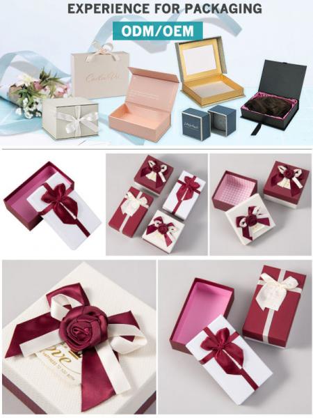 BSCI Wedding Gift Box Ribbon Magnetic Closure Clothing Shipping Packaging