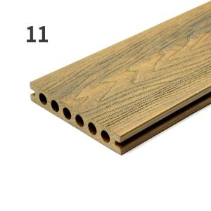 Sturdy WPC 3D Composite Decking Lightweight Hollow Profile With Squared Holes