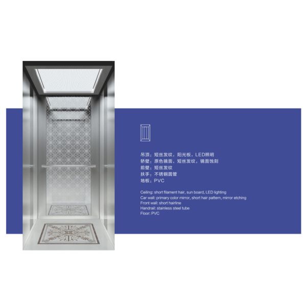 Comfortable High Speed Elevator Energy Saving Quiet For Home / Villa