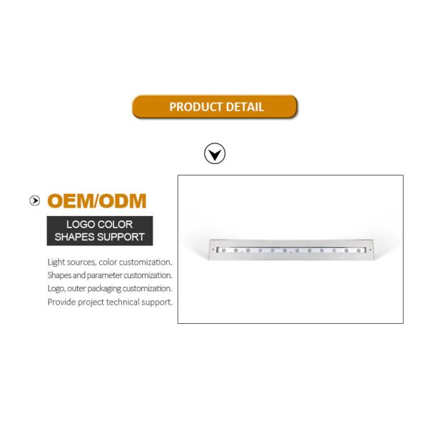 Underwater Linear Light Rectangle Shape With Asymmetrical Beam IP68 SS316L Material