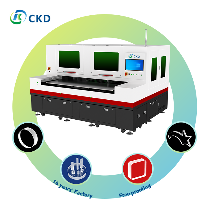  High Precision Laser Glass Cutting Machine with RFC02 150W Splitting Laser Source and 1-100kHz Impulse Frequency To Speed 0-500mm/s Manufactures