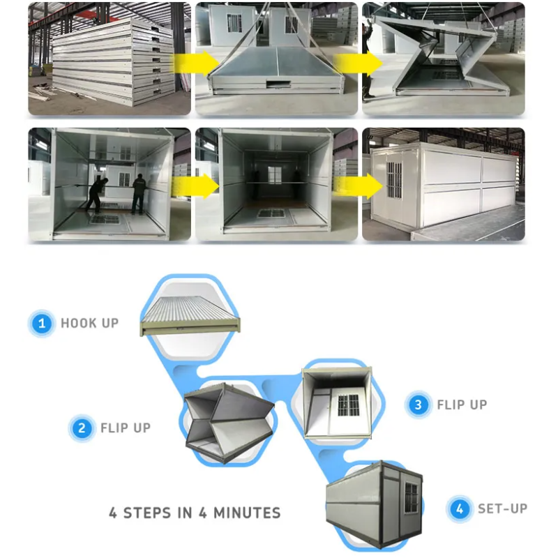 Towable Temporary Prefab Flat Pack Site Office For Construction