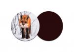 Red Fox Custom Printed Coasters With 8 X 8cm Round Shape / Lenticular 3d