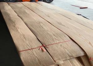  Sliced Cut Red Oak Veneer Sheet 0.22mm Thickness With Fleece Back Manufactures