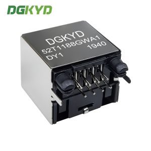 180 Degree RJ45 Vertical Interface With Shielded Mesh Socket Without Built-in