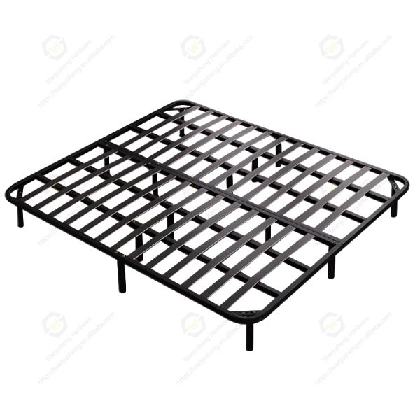 Wanjusheng Metal Rib Bed Frame Full Size Customizable Large Size Solid Support Iron Foldable Base