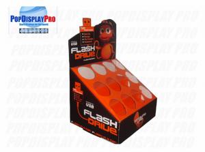  Eco Friendly Cardboard Counter Display 12 Holes Dividers For USB Powered Flash Drive Manufactures