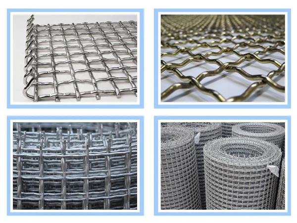 Stone Crusher Vibrating Screen Wire Mesh , Hooked Crimped Mine Sieving Mesh
