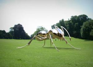 China Large Polished Stainless Steel Garden Sculptures , Metal Ant Sculpture Decoration on sale