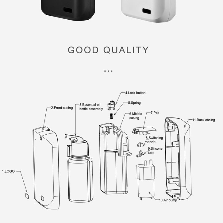 Homefish Plug In Hvac Aroma Diffuser 150Ml Bluetooth App Smart Aroma Diffusers