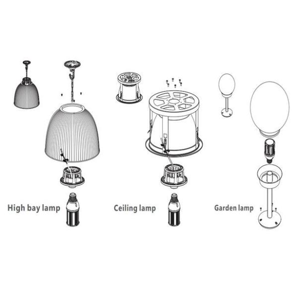 360 degree High CRI80 Corn Led Light Bulbs 22W With E27 E40 Base