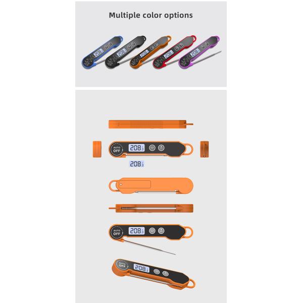 Digital Instant Read Kitchen Candy LCD Thermometer Meat Thermometer for Grilling Waterproof Oil Fry Candy