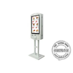 32in AIO Double Sided Self Service Ordering Kiosk With Capacitive Touch Screen