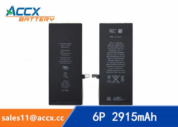 ACCX brand new high quality li-polymer internal mobile phone battery for IPhone 6Puls with high capacity of 2915mAh 3.8V