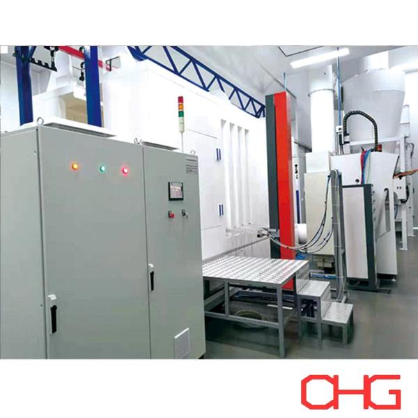 Quality Customizable Automatic Electrostatic Powder Coating Line with Overhead Conveyor System and PLC Control Customization for sale