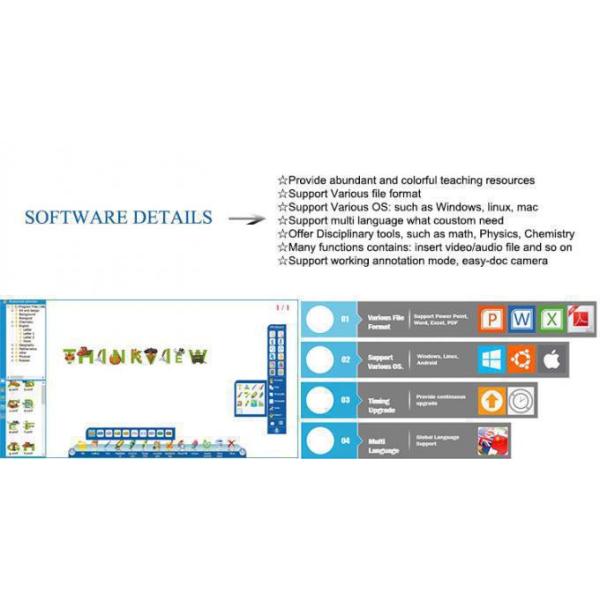 86 Inch 32 Point Infrared Classroom Smart Interactive Whiteboard For School Teaching