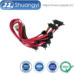 Multi-drop SATA data and power connector cable harness, 1-to-multi serial ATA wire assembly for HDD / SSD, server backplane, storage cabinet Manufactures