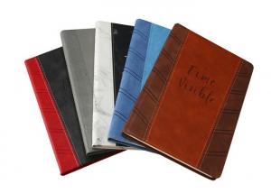  PU Leather Custom Printed Notebooks 120 Sheets Wood - Free Paper Inner Pages Manufactures