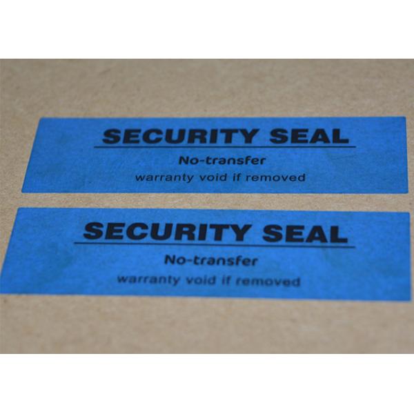 Blue Waterproof Printable Tamper Proof Labels Environmentally Friendly Material