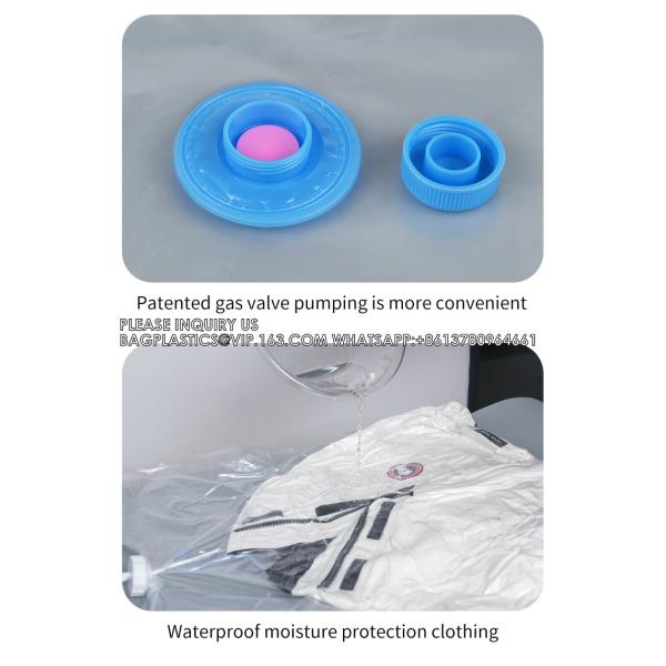 Space Saver Vacuum Compression Hanging Vacuum Storage Bag Down Jacket Vacuum Compressed Space Saver Storage Bags