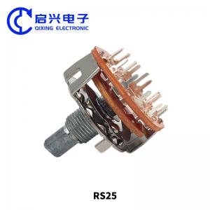  2pcs RS25 Rotary Band Switch 2 Pole 6 Position DC30V 0.3A Manufactures