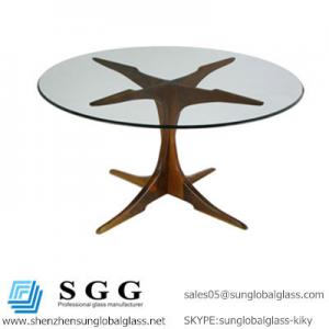 Excellence quality round glass table top with polished edge