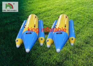  2 People Water Games Inflatable Fly Fishing Boats , PVC Inflatable Banana Boat Manufactures