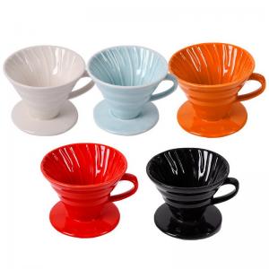 China Custom Colored Coffee Drip Filter Cup Pour Over Coffee Maker V60 on sale