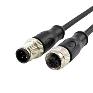 Screw panel mount circular IP67 ip68 M12 8 pin automation PCB straight connector